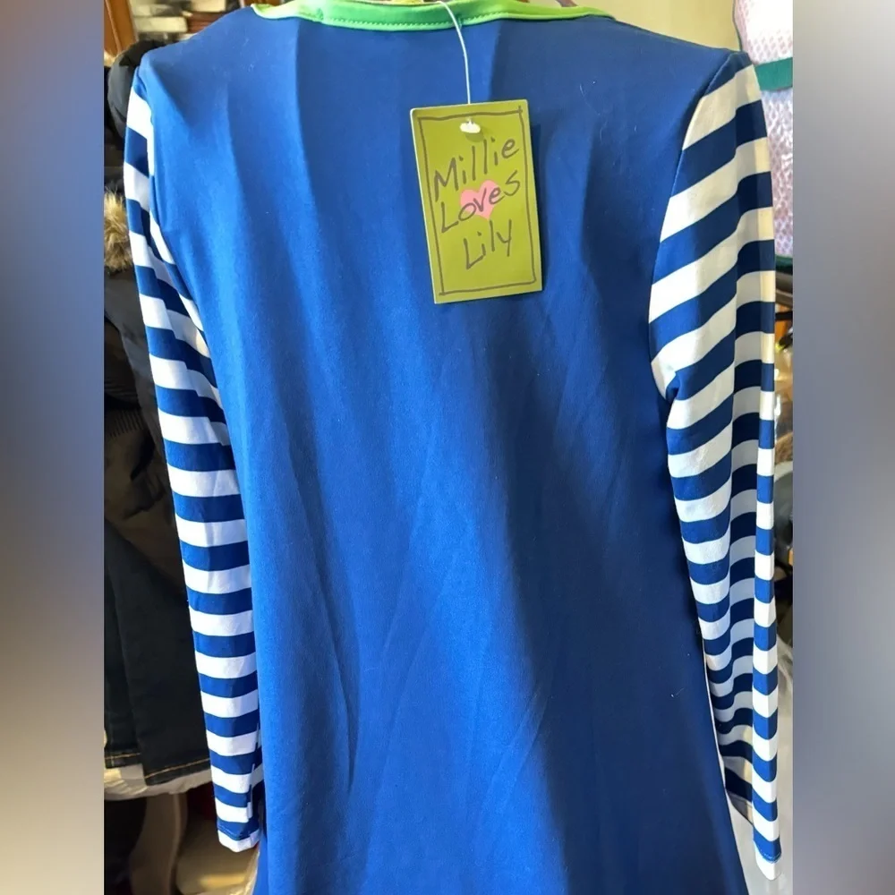 Millie Loves Lily unicorn stripe dress NWT